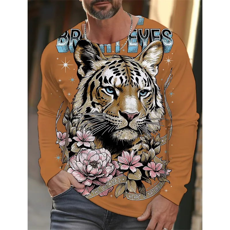 3D Printed Casual Long Sleeve  - Mens Fashion Clothes ulasan dan harga