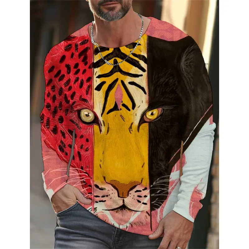 3D Printed Casual Long Sleeve  - Mens Fashion Clothes ulasan dan harga