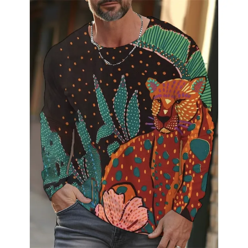 3D Printed Casual Long Sleeve  - Mens Fashion Clothes ulasan dan harga