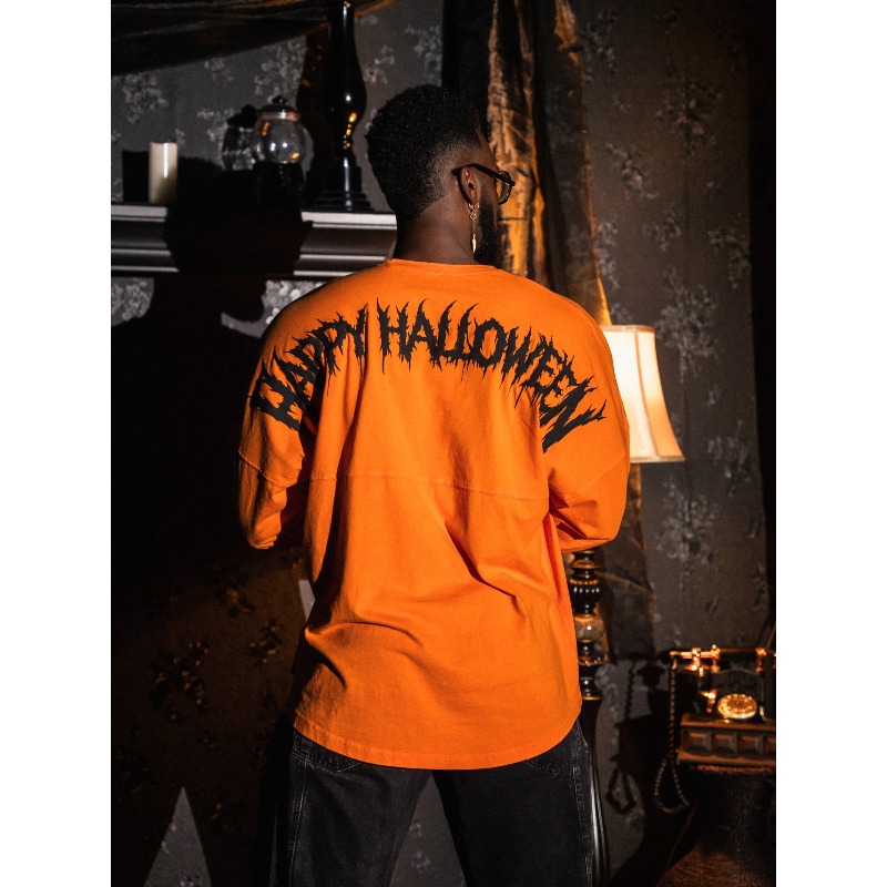 Halloween Pumpkin Ghost Face L - Men'S Fashion T Shirts ulasan dan harga