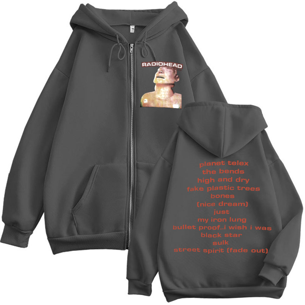 Rock Band Radiohead Music Albu - Mens Fashion Zip Up Hoodies ulasan dan harga