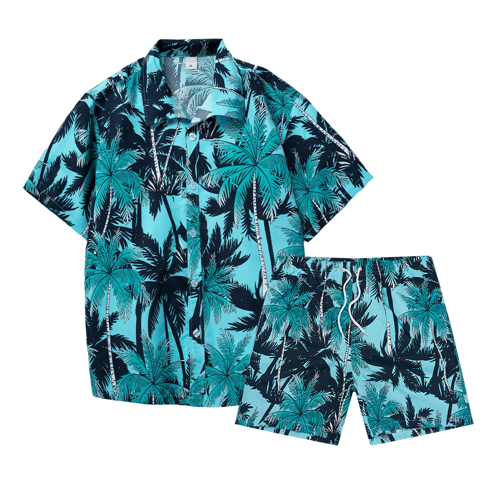 Hawaiian Coconut Tree 3D Print - Mens Fashion Clothes ulasan dan harga