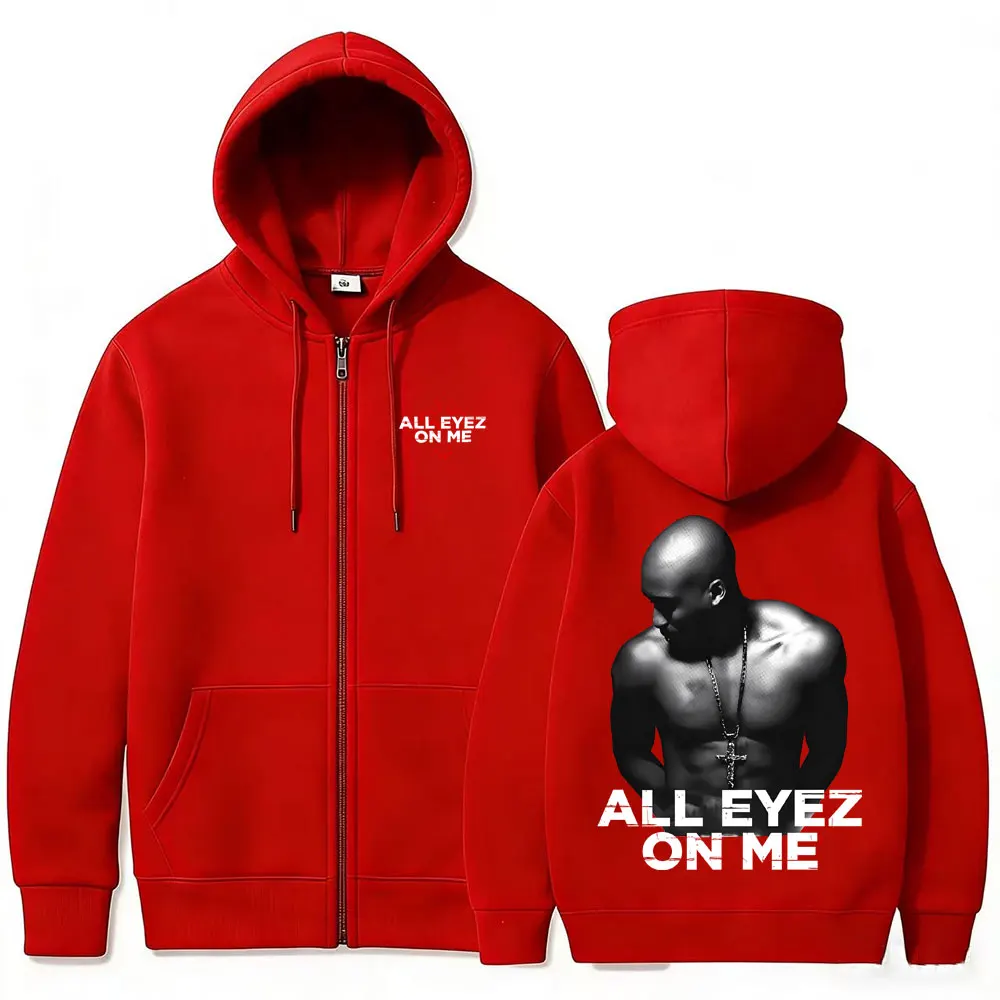 Rapper Tupac 2pac All Eyez on  - Mens Fashion Zip Up Hoodies ulasan dan harga