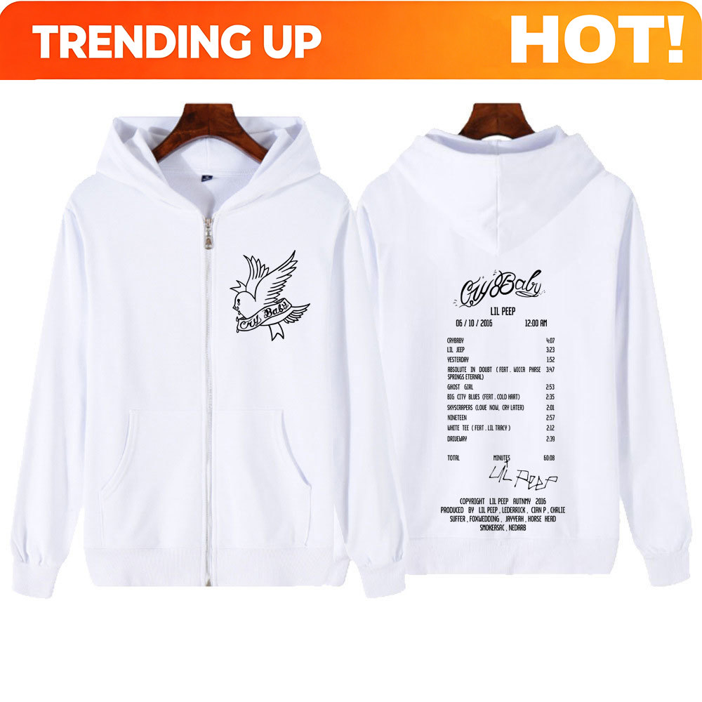 Rapper Lil Peep Cry Baby Album - Mens Fashion Zip Up Hoodies ulasan dan harga