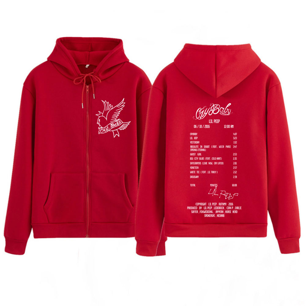 Rapper Lil Peep Cry Baby Album - Mens Fashion Zip Up Hoodies ulasan dan harga