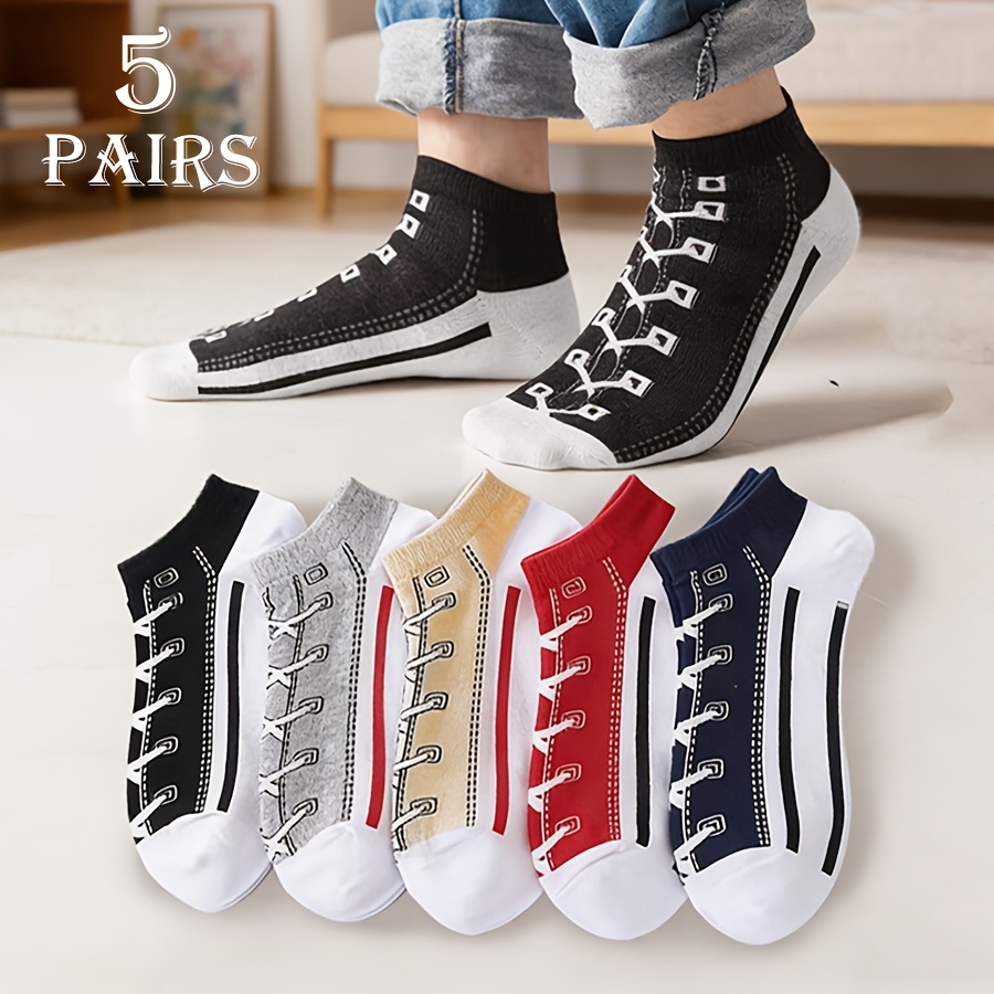 5 Pairs Men Summer Thin Cotton - Socks Ankle Men ulasan dan harga