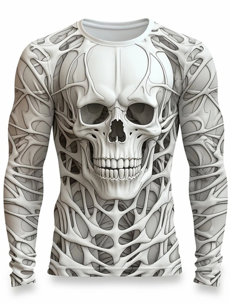 3D Print Skeleton Skulls Patte - Mens Fashion Clothes ulasan dan harga