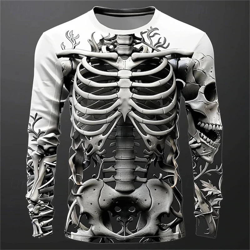 3D Print Skeleton Skulls Patte - Mens Fashion Clothes ulasan dan harga