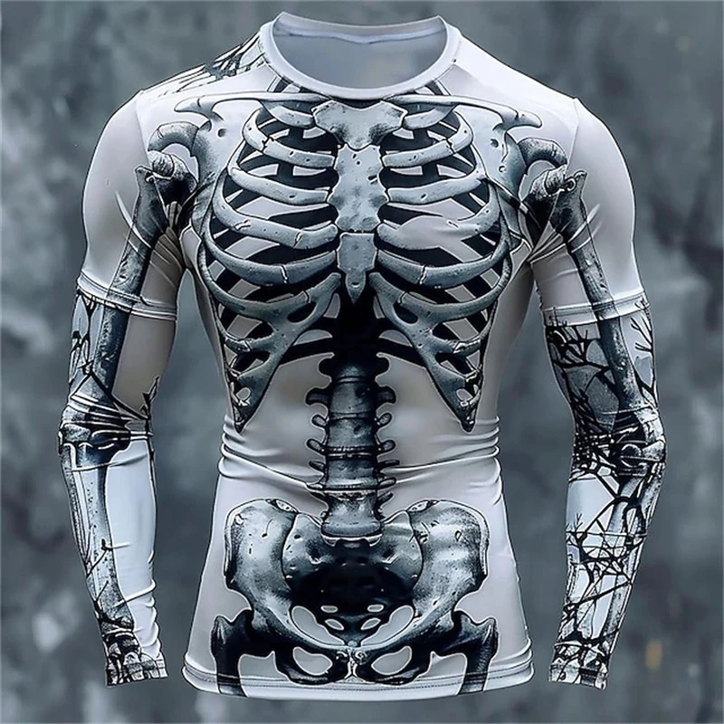 3D Print Skeleton Skulls Patte - Mens Fashion Clothes ulasan dan harga