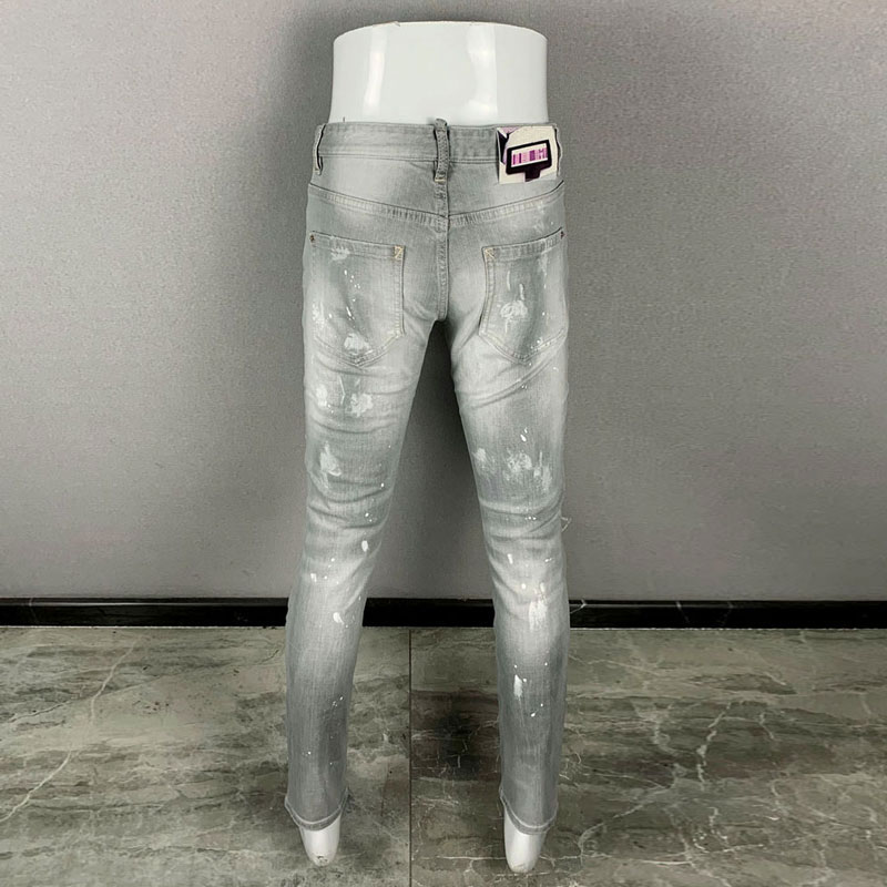 Fashionable new men's jeans, t - Men'S Fashion Grey Jeans ulasan dan harga
