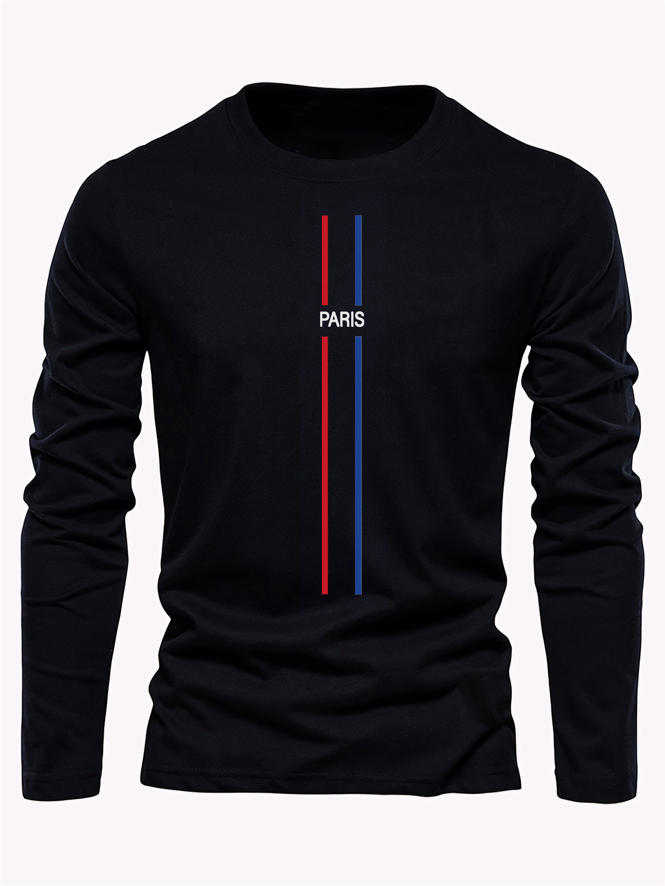 100% Pure Cotton Men's Long Sl - Men'S Fashion T Shirts ulasan dan harga