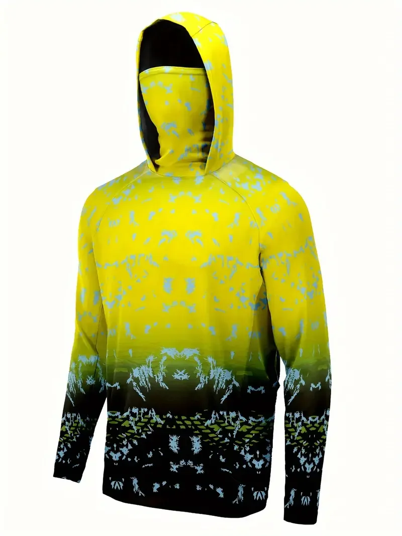 Fishing Shirt Hooded Men Fishi - Mens Fashion Summer ulasan dan harga