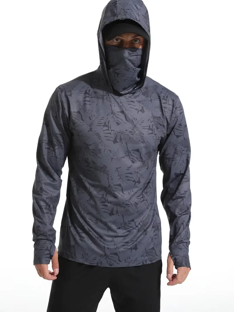 Fishing Shirt Hooded Men Fishi - Mens Fashion Summer ulasan dan harga