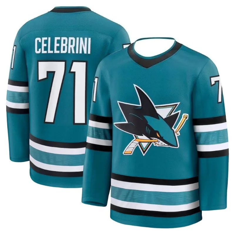San Jose Sharks Celebrini #71  - Mens Fashion Summer ulasan dan harga