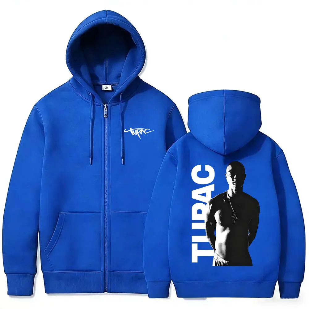 Rapper Tupac 2pac Zipper Hoodi - Mens Fashion Zip Up Hoodies ulasan dan harga