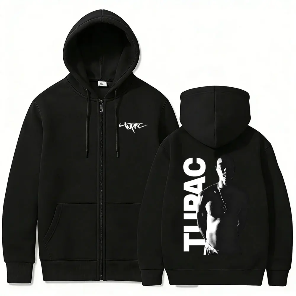Rapper Tupac 2pac Zipper Hoodi - Mens Fashion Zip Up Hoodies ulasan dan harga