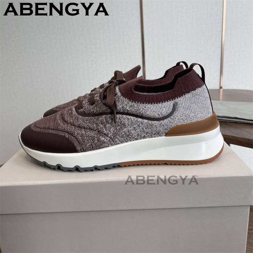 Men New Multicolour Knitted lo - Mens Fashion Trainers ulasan dan harga