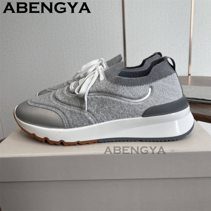 Men New Multicolour Knitted lo - Mens Fashion Trainers ulasan dan harga